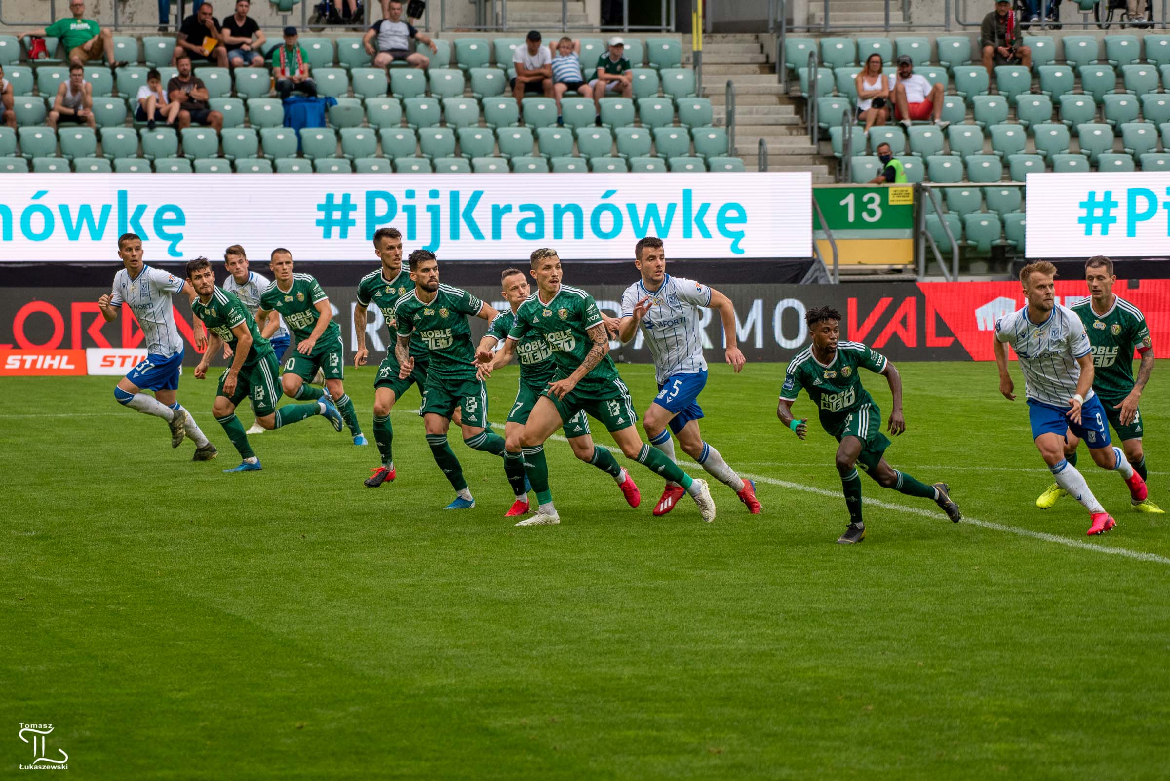 Mecz piłki nożnej Śląsk Wrocław - Lech Poznań