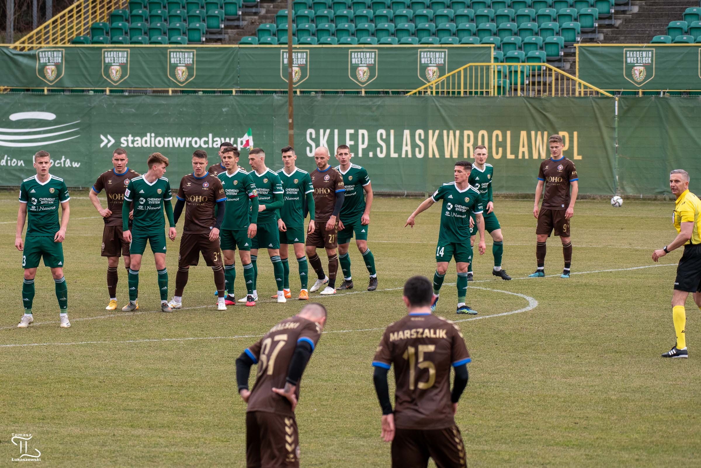 Mecz piłki nożnej Śląsk II Wrocław - Garbarnia Kraków